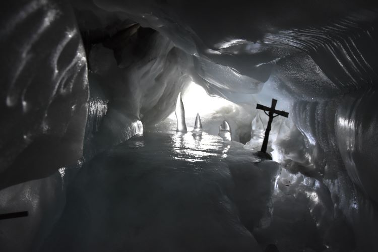 Eispalast Gefrorene Wand Hintertuxer Gletscher T